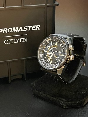 Citizen Eco-Drive Promaster Nighthawk Quartz Leather Band Men's Watch BJ7137-07E