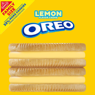 Lemon Creme Sandwich Cookies Family Size Pack of 3 Large 18.71 oz