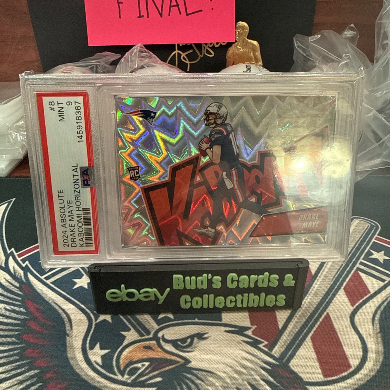 2024 Panini Absolute - Kaboom! Horizontal Drake Maye #8 (RC)