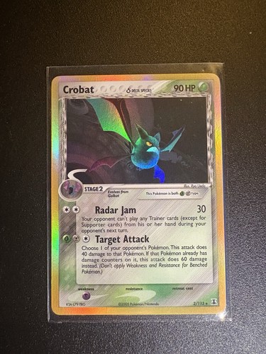 Pokémon TCG 2005 Crobat Delta Species #2/113 Holo Vintage Ungraded Card