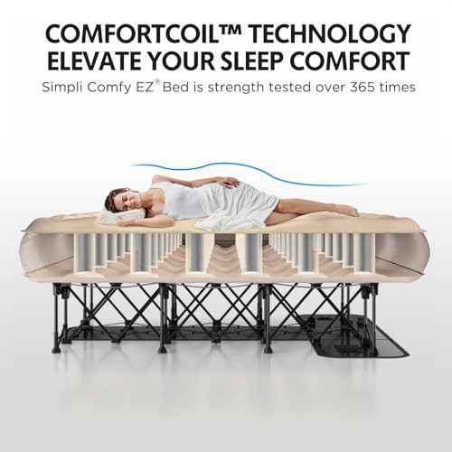 EZ BED TOI COMFORT 折りたたみエアーベッド EZ Bed Self-Inflating Air Mattress with Built-in Frame, Pump and