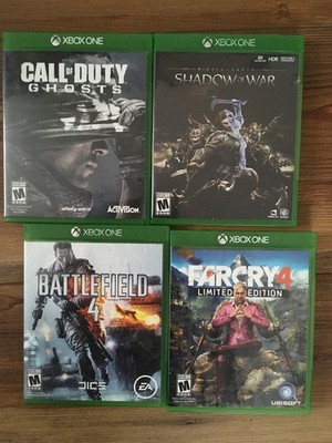 Lot of 4 Microsoft Xbox One Video Games Used
