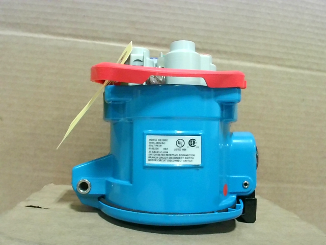 Meltric 37-64243-C-K04 Switch-Rated DS100C Receptacle 480 VAC 100A-New In Box img