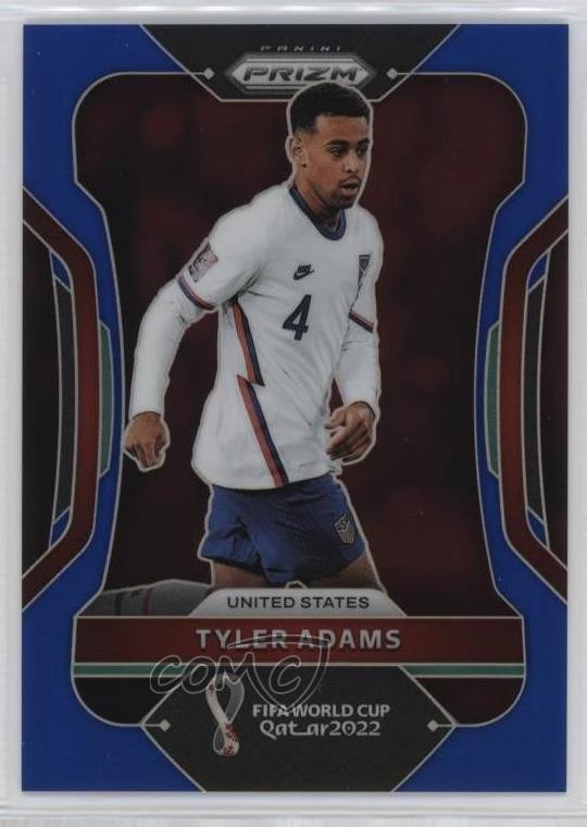 2022 Panini Prizm World Cup Qatar Blue Prizm 78/299 Tyler Adams #208 12wc