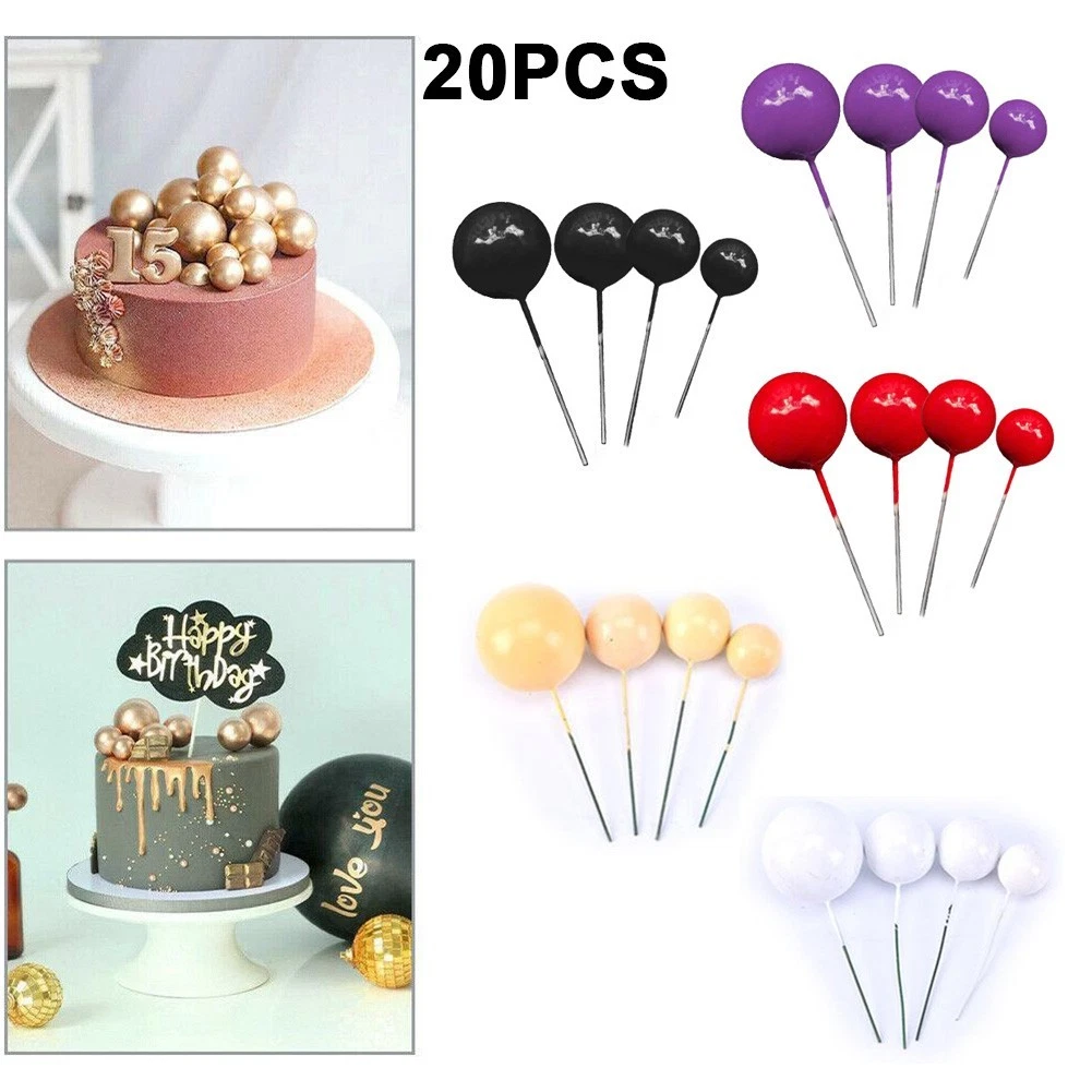 Decorazioni Per Torte Happy Birthday - 6 Topper In Acrilico 3D 15x9 Cm, Colori Nero, Argento, Oro, Per Feste Di Compleanno