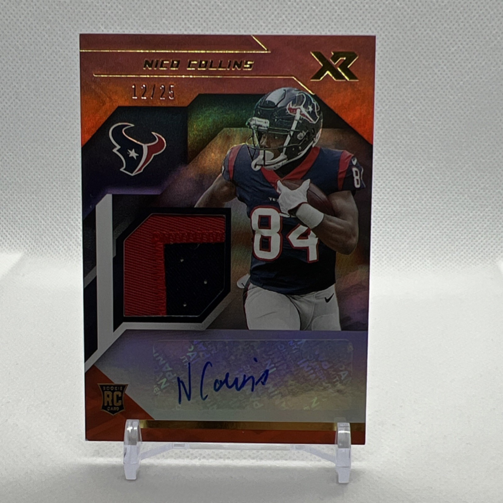 Nico Collins Panini XR Luminous Endorsements Autographs #NCO Orange