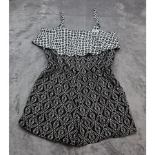 IN San Francisco Shorts Women Small Black White Romper Lightweight Casual