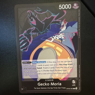 One Piece CCG Gecko Moria OP06-080 Leader Card 5000 Power Special Regular