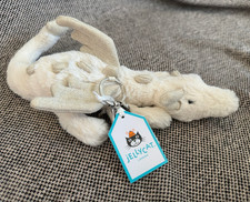 Jellycat White Dragon Plush Bag Charm Soft Cute Keychain Fantasy Collectible NWT