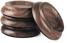 Upright Piano Caster Cups,Premium Walnut Wood Piano Caster Pads, Furniture Le...