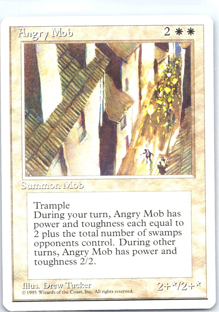 # Angry Mob MTG Fourth Edition Uncommon