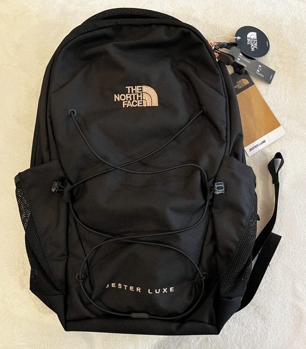 The North Face Women's Jester Backpack Black And Rose Gold NEW