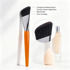 Triangle Foundation Brush Angled Contour Cream Liquid Bronzer Crystal Handle