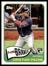 Cristian Pache 2021 Topps 1965 Redux RC #T65-8 Atlanta Braves Rookie Card