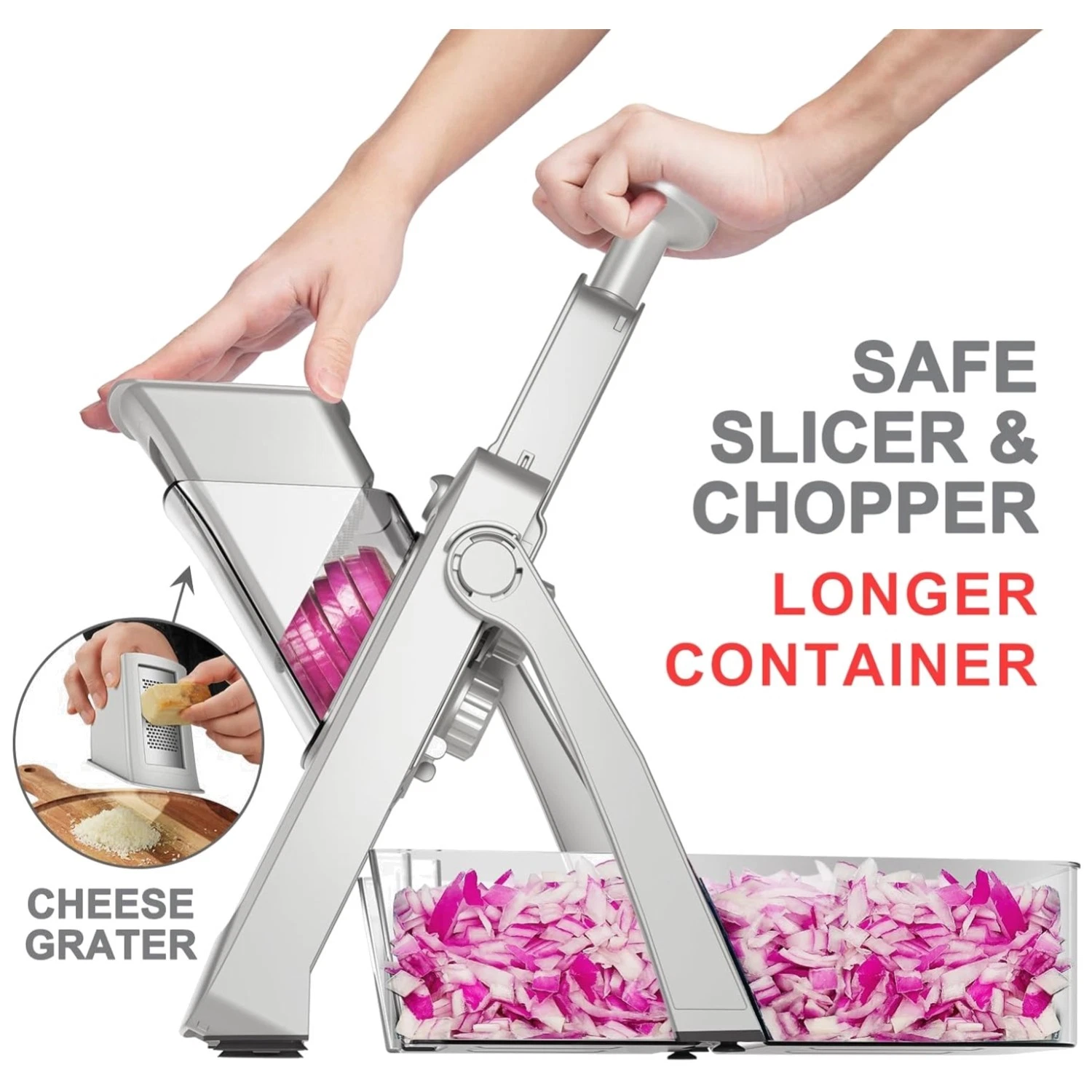 Adjustable Safe Mandoline Slicer, Veggie Chopper