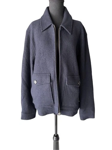 Rails Wool Navy Zip-Front Jacket - product listing photo
