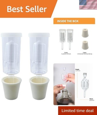 Hydrolock 3-Piece Airlock Set - Essential Tool for Fermentation Success