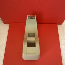 Gray Desktop Tape Dispenser, Plastic Weighted Base with Cutting Blade