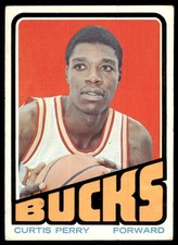 1972-73 Topps Basketball Card Curtis Perry Rookie Milwaukee Bucks #4