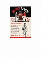 1957/58  Manchester United v Luton Town Football Programme