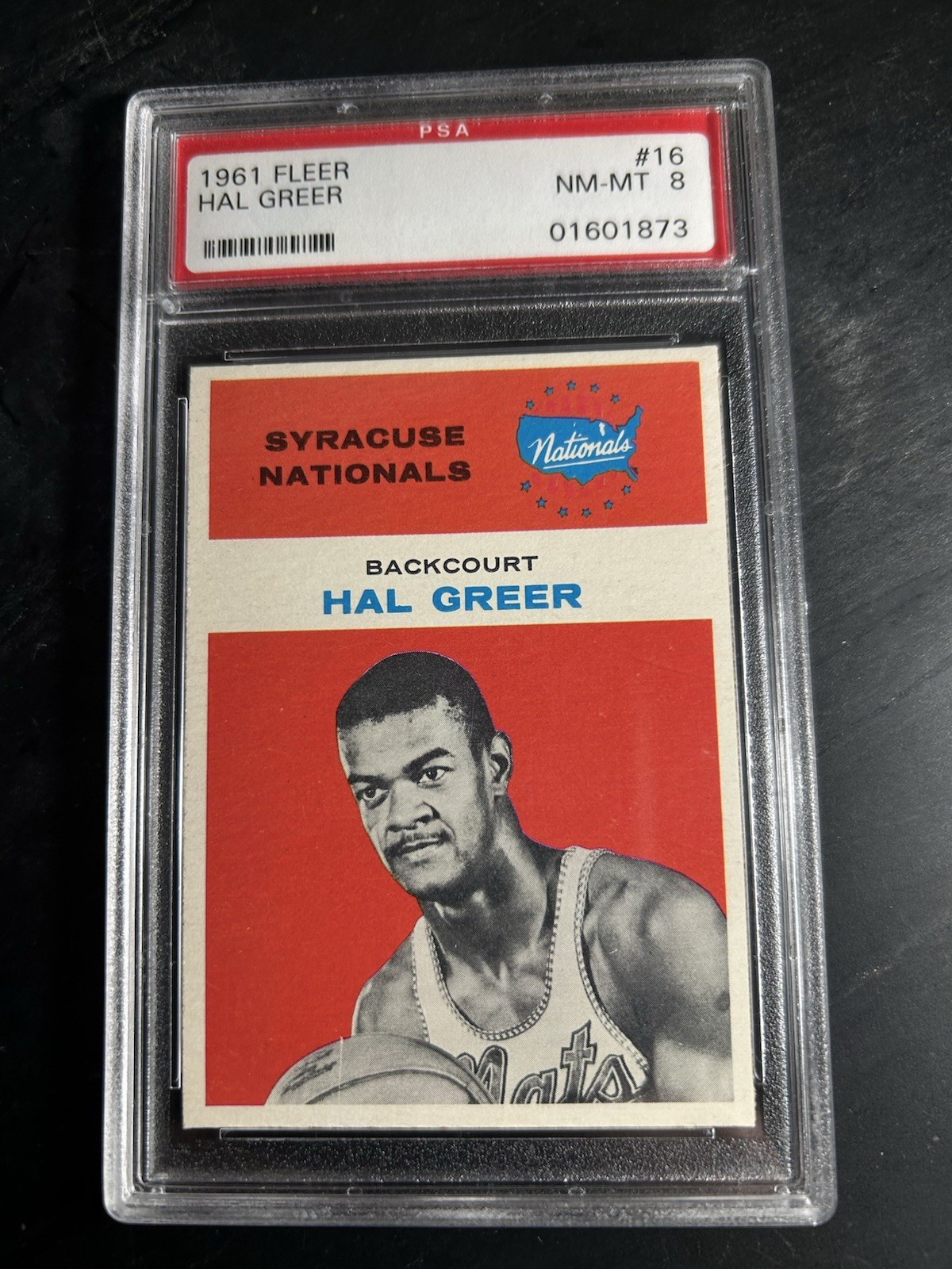 1961 Fleer #16 Hal Greer RC PSA 8 Syracuse Nationals HOF