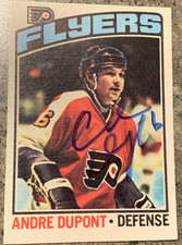 ANDRE DUPONT PHILADELPHIA FLYERS BROAD STREET BULLIES STANLEY CUP SIGNED 1976