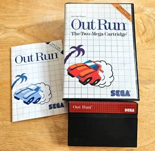 Sega Master System - Out Run - COMPLETE OutRun Game, Box + Instruction Manual
