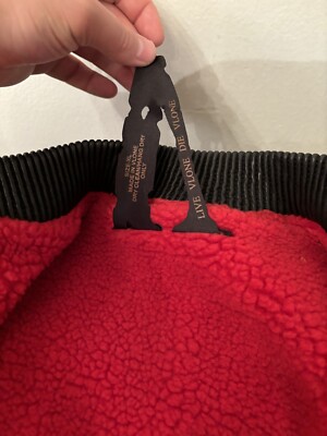 VLONE Shearling Runway Leather Bomber Jacket Black Red Lining Size