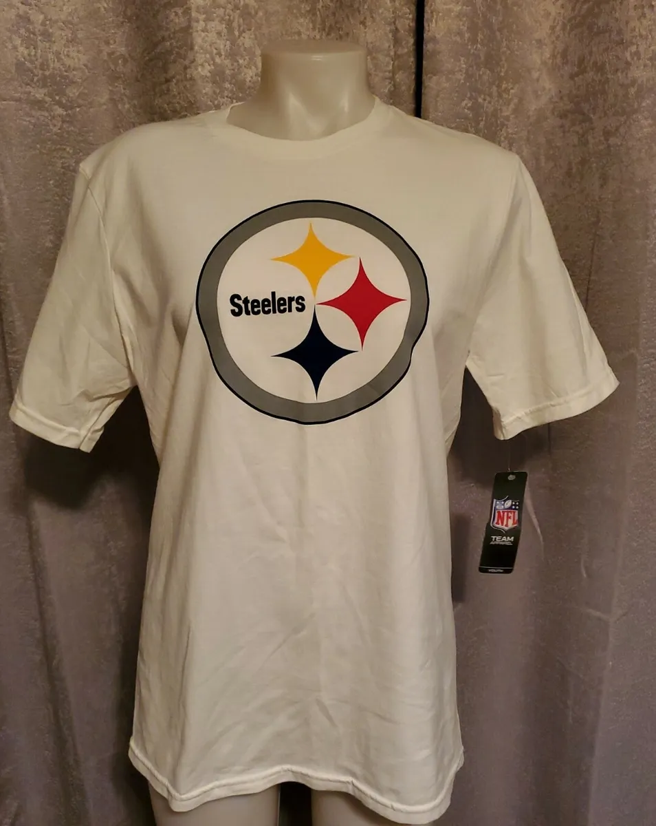 NWT $25 PITTSBURGH STEELERS T shirt XL YOUTH white top football logo