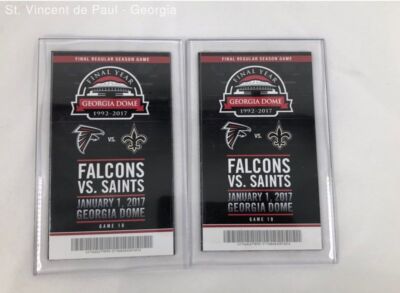 Atlanta Falcons New Orleans Saints Final Game Georgia Dome Commemorative Ticket