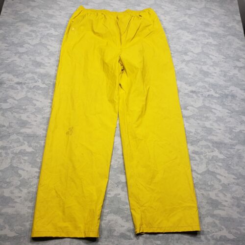 Columbia Rain Pants Mens XL Yellow Straight Leg PVC