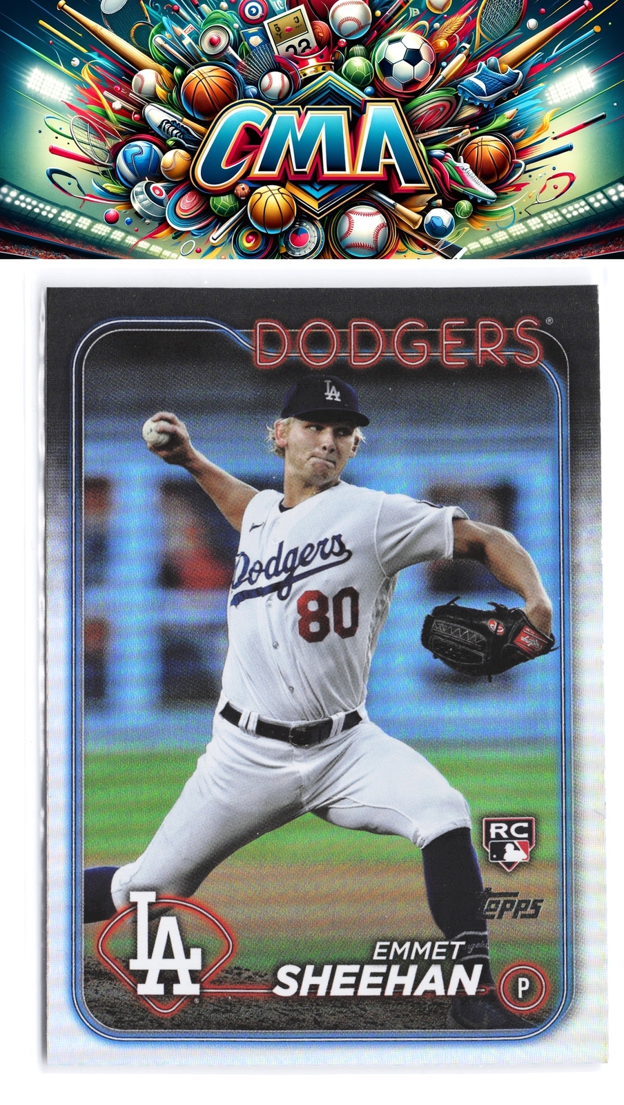 2024 Topps #283 Emmet Sheehan Rainbow Foil