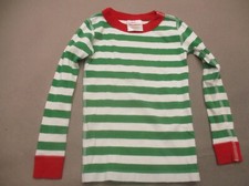 Hanna Andersson Size 4 Girls Striped 100 Organic Cotton Knitted Pajama Top 179