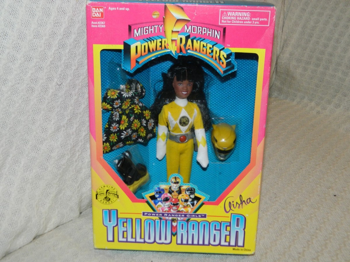 1995 Bandai Power Ranger Girls Yellow Ranger Aisha Figure NEW | eBay