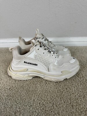Balenciaga Triple S White Women's Athletic Shoes Low Top Women's Balenciaga Triple S White Women's Athletic Shoes Low Top Women's