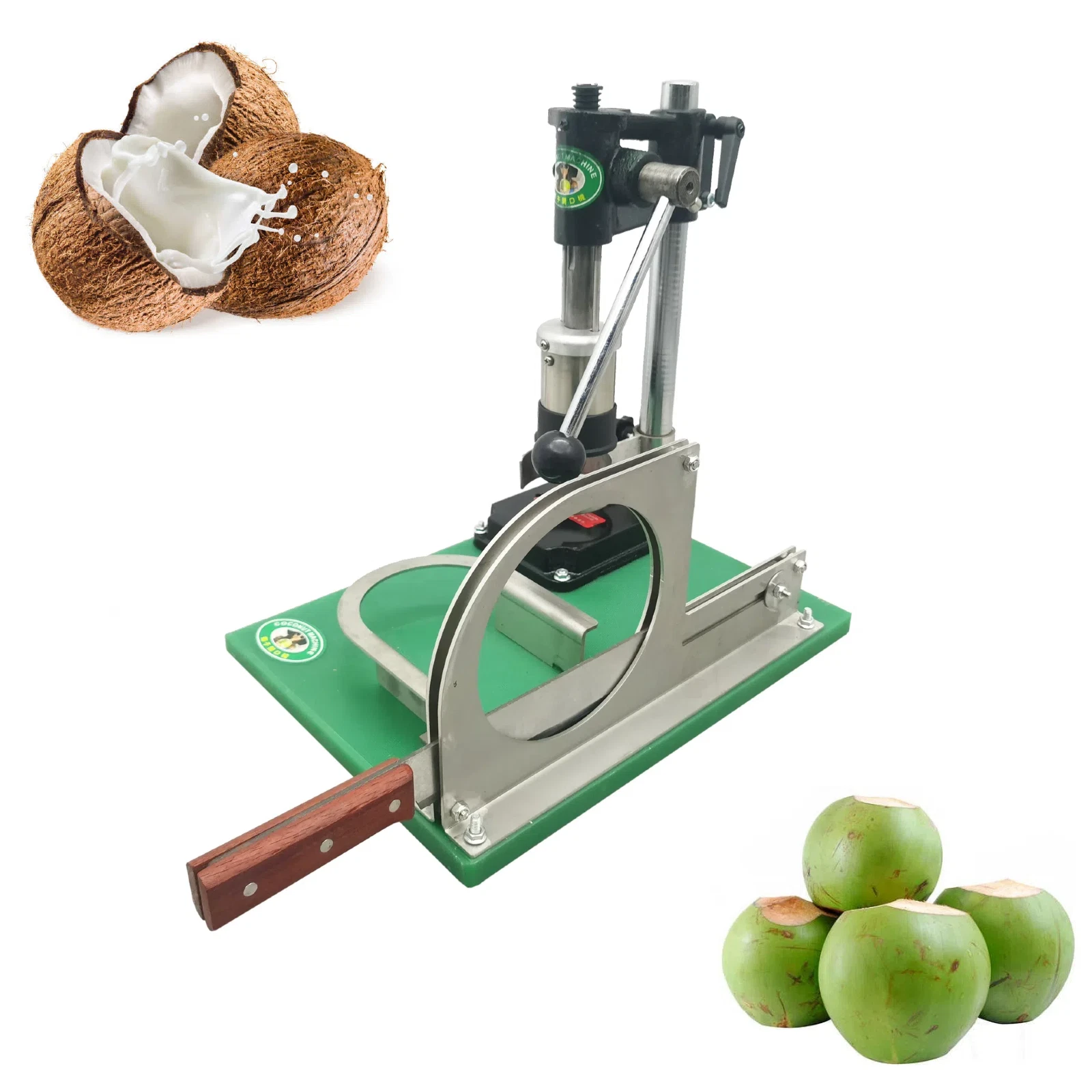Coconut Cracking Opener Machine Manual Coconut Peeler Commercial Kichen Tool
