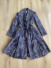 Diane Von Fürstenberg Floral Lined Raincoat Cotton Long Length Jacket Coat £795