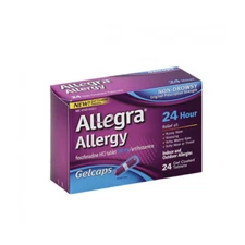 Allegra 180mg 24hr Gelcaps Tablet - 24 Count EXP 2026+