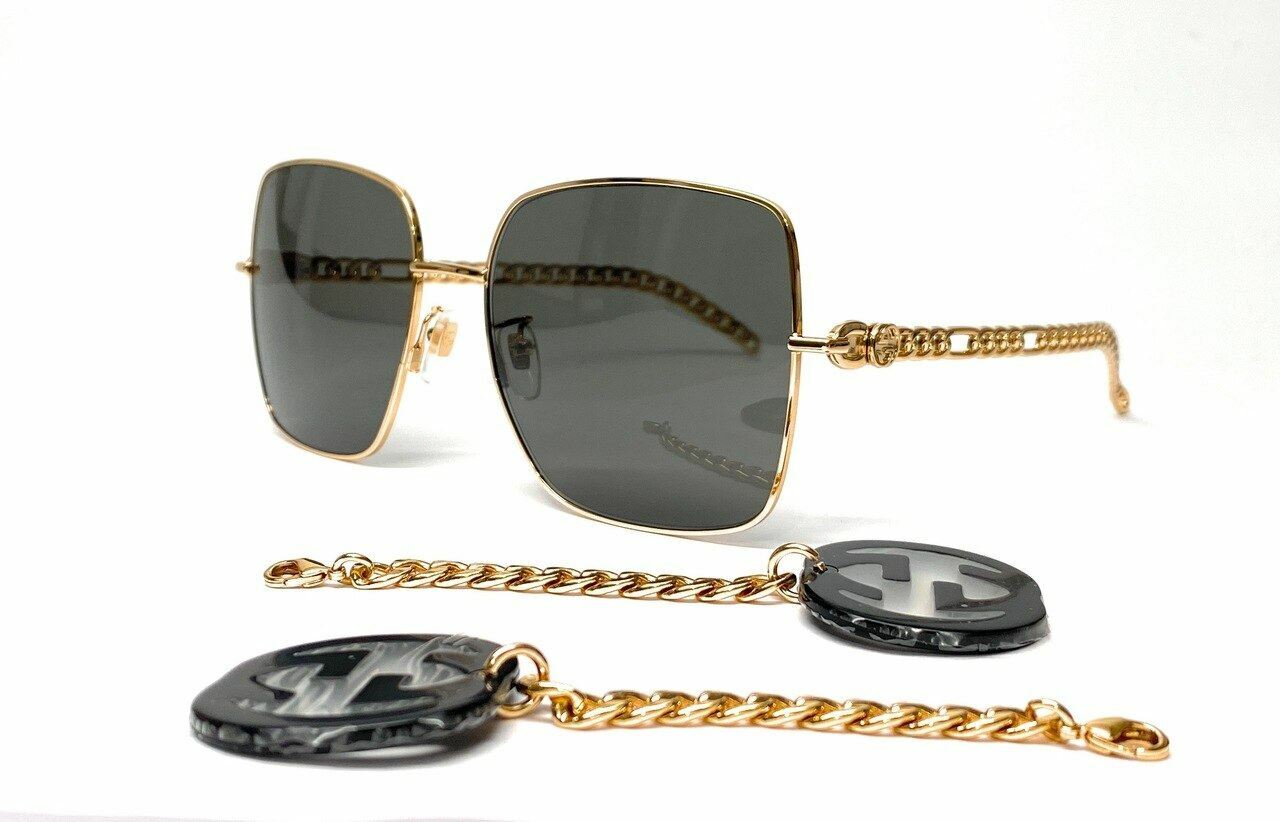 Gucci Women Sunglasses Gg0724s 001 Gold / Black Lens 61mm for sale online |  eBay