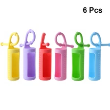 6PCS 10ML Glass Bottles Roller Bottle Holder Sleeve Essential Oil Protector
