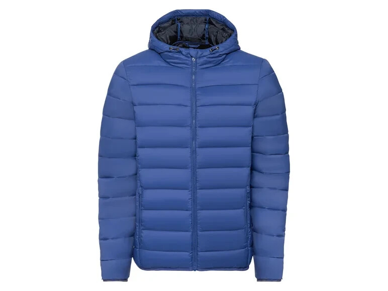 LIVERGY Herren Lighweight jacke Steppjacke ultraleicht und warm mit Kapuze  Blau