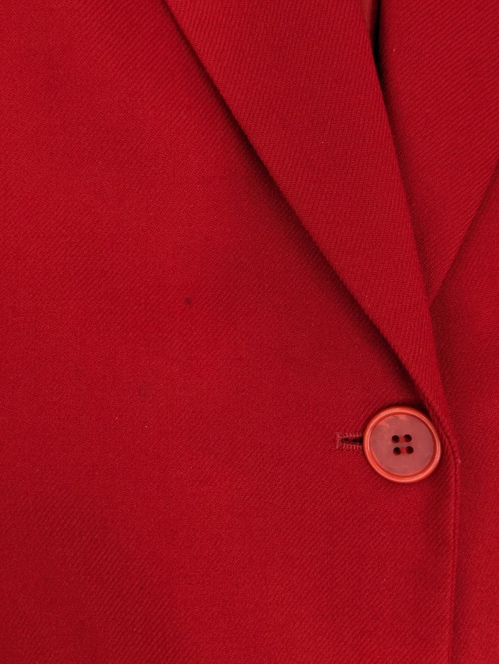 Pendleton Virgin Wool Blazer Jacket, WOMENS 12, Ruby Red Button Sport Coat - Image 3 of 4