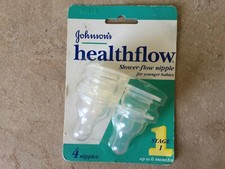 VTG Johnson's Heathflow baby bottle Silicone nipples Slow Flow New 