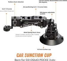 HONGTOO DJI Pocket 3 Car Suction Mount Z-axis Vibration Damper Shock Absorb Arm