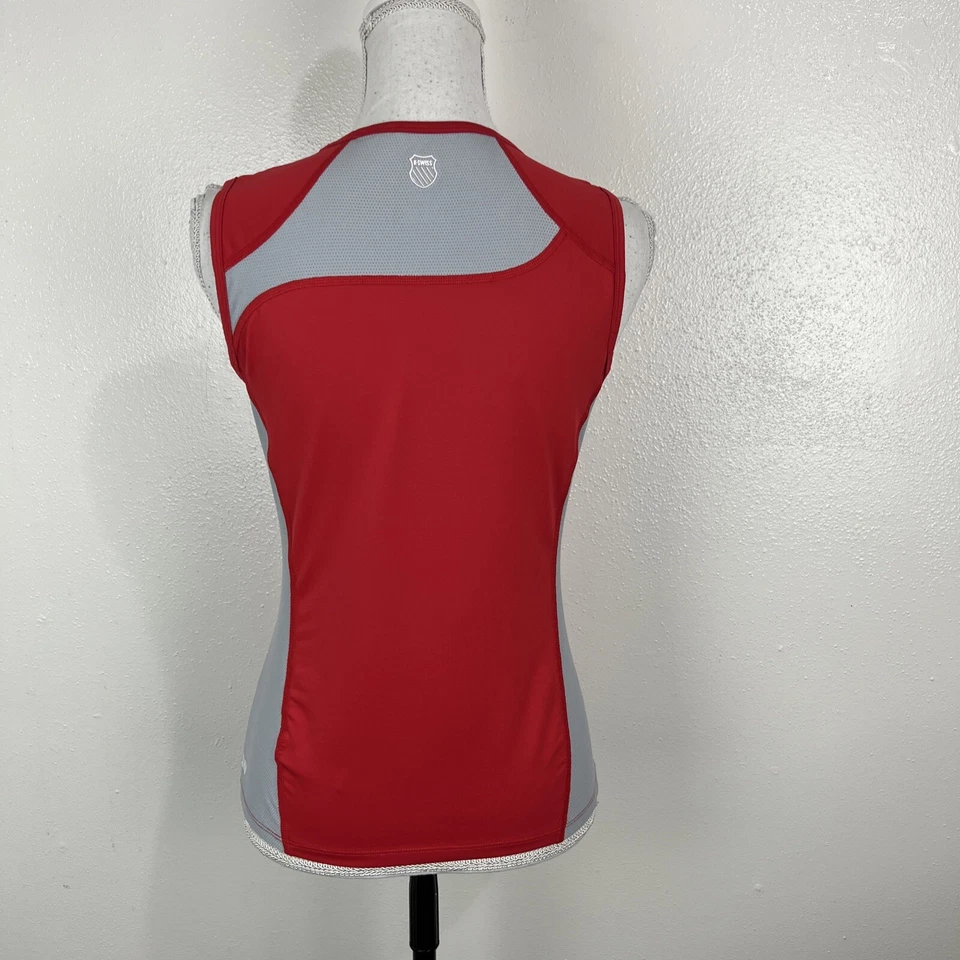 Camiseta sin mangas Iron Man para mujer pequeña roja gris K-Swiss atlética activa correr maratón Foto 4 de 4