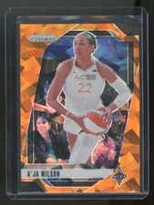 A'ja Wilson 2024 Panini Prizm WNBA Orange Ice Prizm Card #86