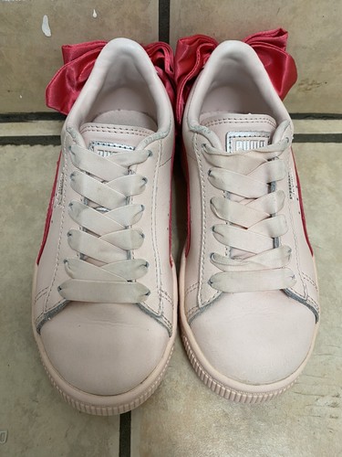 puma basket bow pink