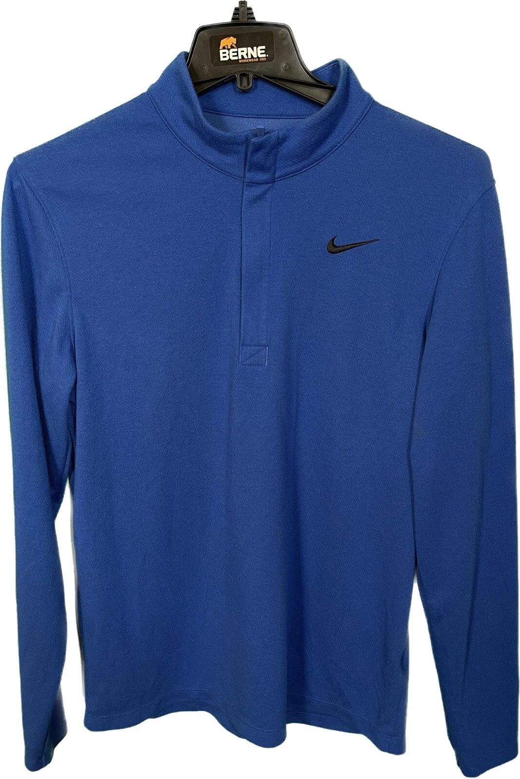 Nike Men's Racer 1/4 Zip Running Shirt Athletic Blue M -011