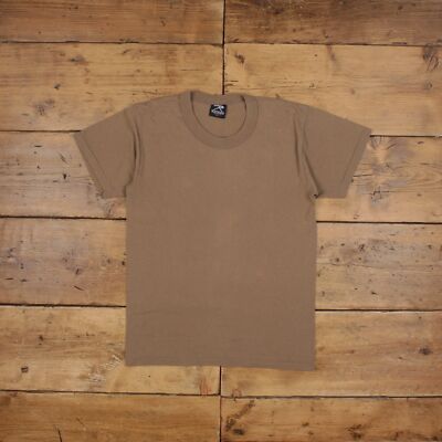 Vintage Blank T-Shirt Medium USA Made Rothco Brown Tee