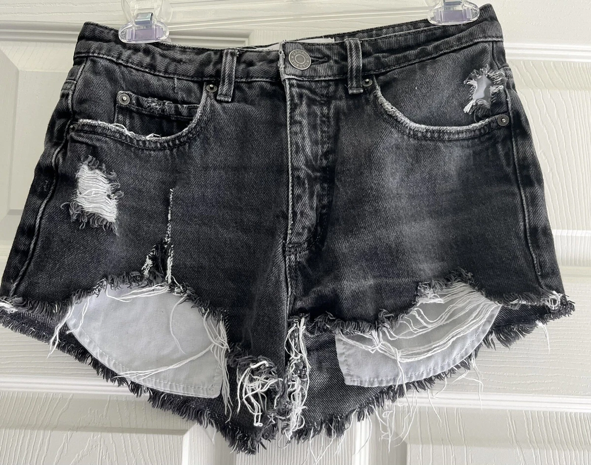 Faded black deals jean shorts